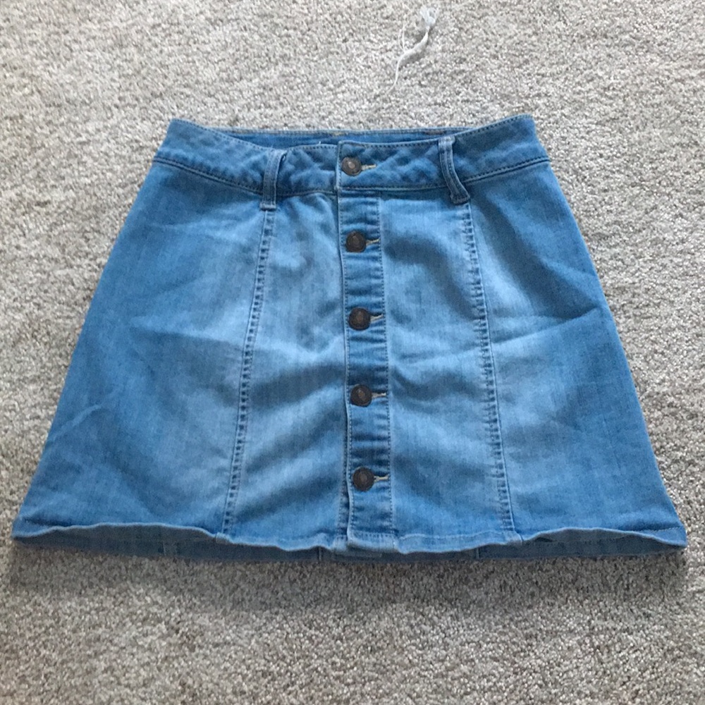 Button down light washed skirt from Tillys
